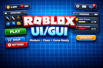 create professional roblox UI and gui for your roblox game