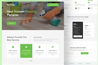 design commercial cleaning website, house cleaning website residential leads