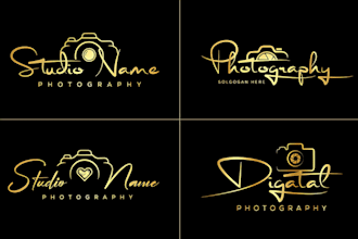 make unique modern hand drawn photography watermark  or signature logo