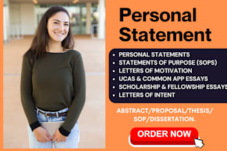 perfectly copy edit and improve personal statement, proposal, thesis