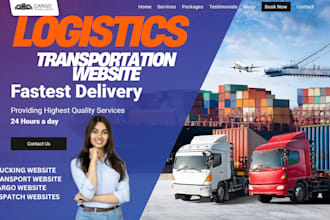 build logistics website, trucking dispatch, cargo, transportation website