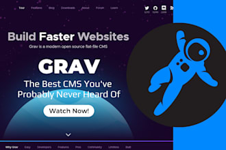 design and develop responsive grav cms website