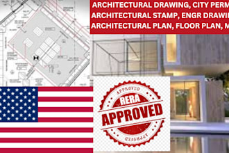 do architectural engineering drawing stamp city permit mep 2d house floor plan