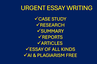 do urgent essay writing as an essay writer