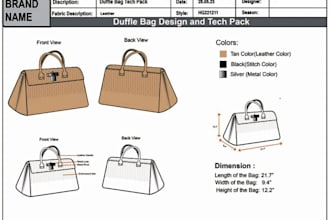 create bag designs for duffle bags, tote bag, backpacks, handbags and tech packs