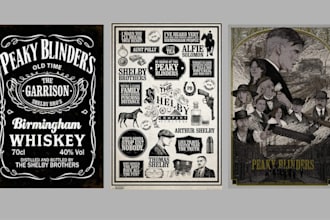 design unique retro vintage posters with classic aesthetic