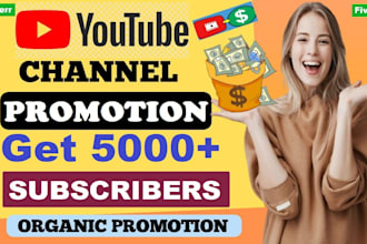 guarantee youtube channel promotion 1,000 for more subscriptions