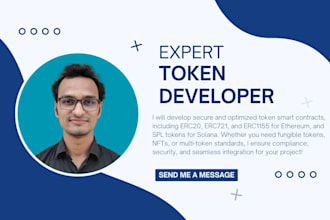 create your crypto token smart contract on ethereum or solana, erc20, erc721 spl