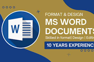 format, design, edit, create and fix ms word documents