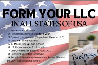register USA llc for non us resident USA tiktok shop llc setup with ein number