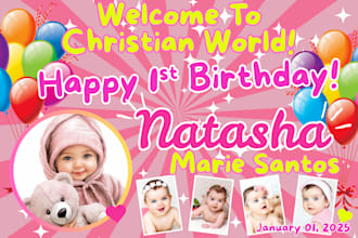 do birthday backdrop made from canva