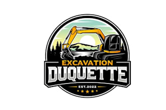 design high quality esport excavator logo with unlimited revision