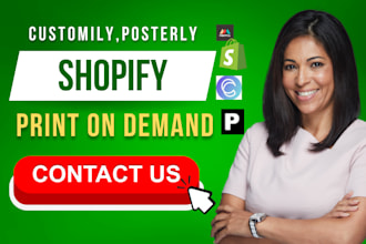 create shopify print on demand store customily posterly product personalizer