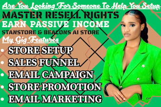 setup email marketing campaign salesfunnel for stanstore beacons ai system io