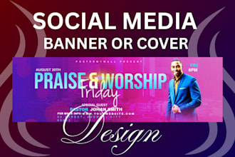 create attractive social media banners for linkedin, facebook, youtube