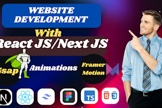 be front end developer HTML react next js tailwind gsap typescript framer motion