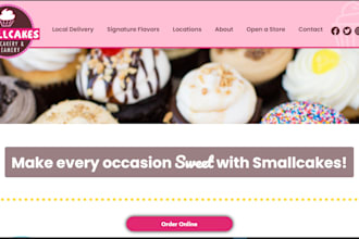 design bakery, restaurant, bread, coffee, cupcake website, wordpress