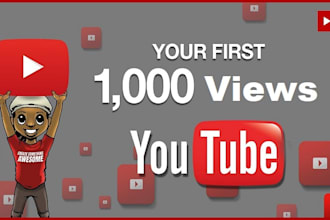 get real 1000 youtube views with organic growth and promotion