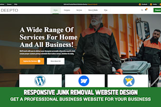 build junk removal website using elementor pro