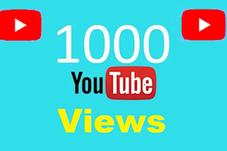 get real 1000 youtube views with organic growth and promotion