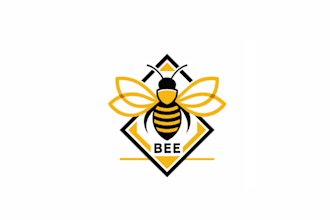 creative and modern honey bee logo design for your business