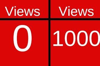 get real 1000 youtube views with organic growth and promotion
