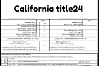 provide title 24 compliance reports and energy efficiency