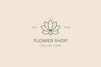 create beautiful lotus flower logo, minimalist, elegant, and modern
