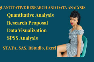 do quantitative research, data analysis, proposal using spss, rstudio, stata