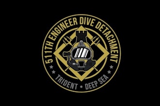 design existing deep sea dive industrial logo