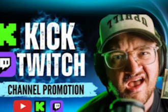 do organic twitch and kick promotion to get real followers, viewers and chatters