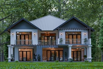 optimize minimalist house exterior,facade, patio, backyard, pool, garden 3ds max