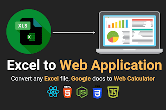 convert excel calculator to online web calculator or excel to HTML