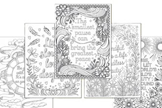create stunning mindfulness coloring book pages with quotes