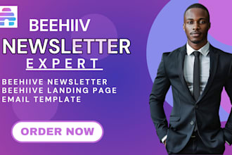 create beehiiv newsletter, design beehiiv ai newsletter, beehiiv landing page