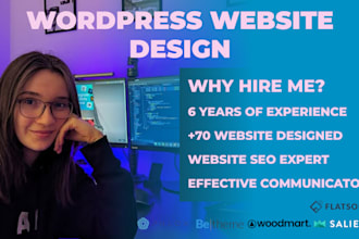 design wordpress website with phlox, woodmart, betheme flatsome or salient theme
