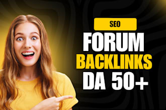 do niche relevant high da forum backlinks posting