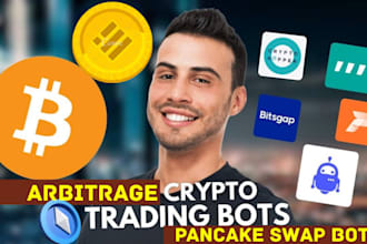 build profitable crypto trading bot, pancake swap bot, arbitrage bot, stock bot