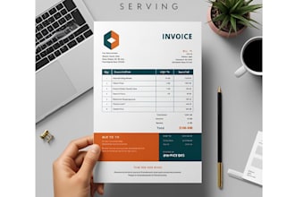 design professional custom invoice templates docx PDF