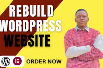 rebuild wordpress website clone elementor slider revolution fix wordpress header