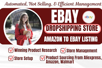 setup auto ds, ebay dropshipping, amazon to ebay top listing, ebay management