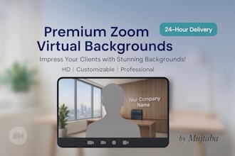 design fully customized zoom virtual backgrounds