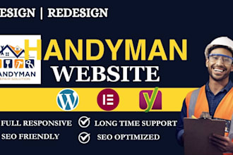 design handyman, locksmith,plumber and electrician websites with booking feature
