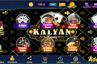 devlope rummy app with 3 patti, ludo, poker, andar bahar etc