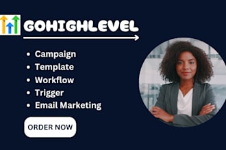 setup campaigns, templates, triggers workflows, ai for email marketing in ghl