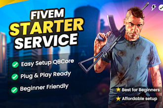 set up your starter fivem server with qbcore and plug and play features
