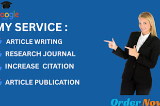 publish and write a research article in a google scholar journal