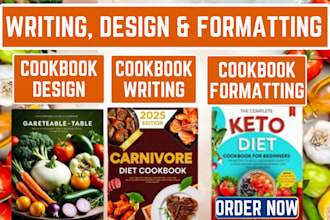 create a stunning cookbook, meal plan, diet plan, or recipe book