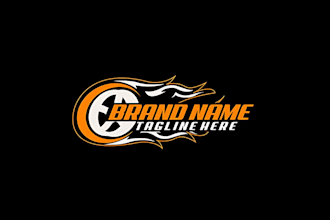 design automotive, car racing and motor club logo