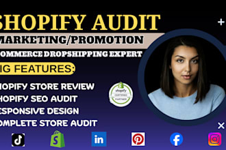 audit and review shopify store to increase sales and conversion
